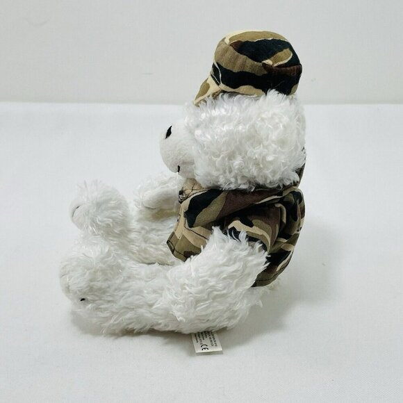 Artistic Toy Bear Plush Army Military Soldier Jacket Veteran Uniform Hat Costume - Picture 4 of 12